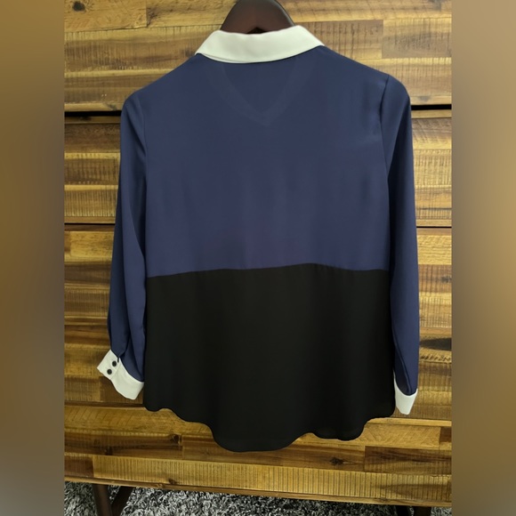 Sanctuary, color block, XS, hidden buttons under lapel; like new - Picture 3 of 6